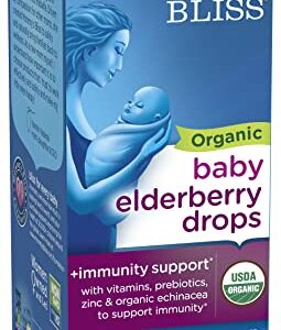 Mommy's Bliss Organic Baby Elderberry Drops, Immune Support with Vitamins, Prebiotics, Zinc & Organic Echinacea, Age 4 Months +, 3 Fl Oz (36 Servings) - Image 8