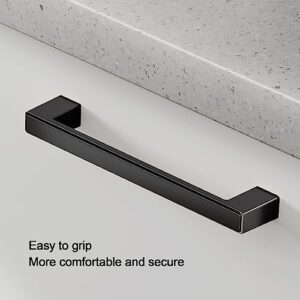 Cobbe 10 Pack Matte Black 5 Inch(128mm) Hole Centers Kitchen Cabinet Handles, Cabinet Pulls Kitchen Cabinet Hardware for Cupboard Drawer Handles Dresser Pulls - Image 2