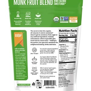 BetterBody Foods Organic Monk Fruit Sweetener Blend, Raw Cane Sugar Substitute, Zero Calorie, Keto Diet Friendly, Zero Net Carbs, Zero Glycemic, Baking, Extract, Sugar Replacement, 1lb, 16oz - Image 2
