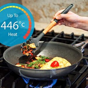 Silicone Cooking Utensils Set (6 pcs) Natural Wood Kitchen Utensils – Eco Friendly & BPA Free, Non Scratch & Non Stick Easy Grip Cooking Tools And Best Kitchen Gadgets Tools for Cookware - Image 7